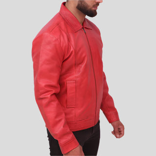 mens distressed leather jacket