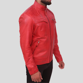 red biker jacket for men